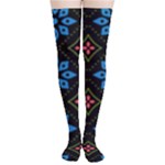 Flower Pattern Flora Floral Seamless Thigh High Stockings