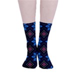 Flower Pattern Flora Floral Seamless Smooth Crew Length Tube Socks