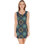 Flowers Pattern Design Abstract Bodycon Dress