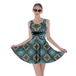 Flowers Pattern Design Abstract Skater Dress