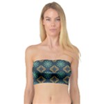 Flowers Pattern Design Abstract Bandeau Top