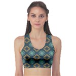 Flowers Pattern Design Abstract Fitness Sports Bra