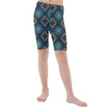 Flowers Pattern Design Abstract Kids  Mid Length Swim Shorts