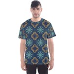 Flowers Pattern Design Abstract Men s Sport Mesh T-Shirt