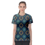 Flowers Pattern Design Abstract Women s Sport Mesh T-Shirt