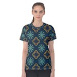 Flowers Pattern Design Abstract Women s Cotton T-Shirt