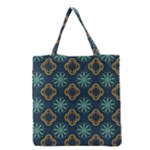 Flowers Pattern Design Abstract Grocery Tote Bag