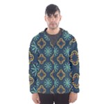 Flowers Pattern Design Abstract Men s Hooded Windbreaker