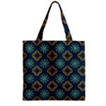 Flowers Pattern Design Abstract Zipper Grocery Tote Bag