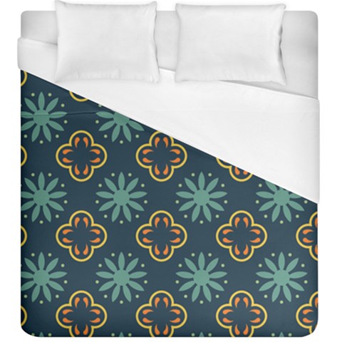 Flowers Pattern Design Abstract Duvet Cover (King Size) from ArtsNow.com