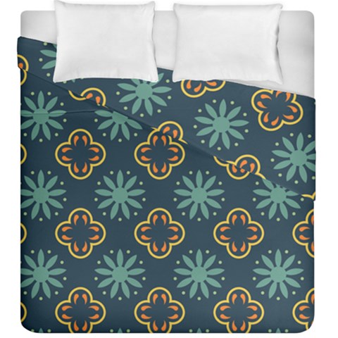 Flowers Pattern Design Abstract Duvet Cover Double Side (King Size) from ArtsNow.com