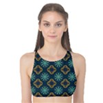 Flowers Pattern Design Abstract Tank Bikini Top