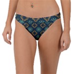 Flowers Pattern Design Abstract Band Bikini Bottoms