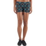 Flowers Pattern Design Abstract Yoga Shorts