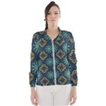 Flowers Pattern Design Abstract Women s Windbreaker