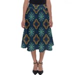 Flowers Pattern Design Abstract Perfect Length Midi Skirt