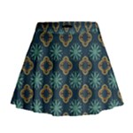 Flowers Pattern Design Abstract Mini Flare Skirt