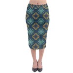 Flowers Pattern Design Abstract Midi Pencil Skirt