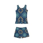 Flowers Pattern Design Abstract Kids  Boyleg Swimsuit