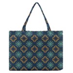 Flowers Pattern Design Abstract Zipper Medium Tote Bag