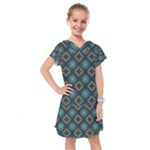 Flowers Pattern Design Abstract Kids  Drop Waist Dress