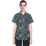 Flowers Pattern Design Abstract Women s Short Sleeve Shirt