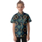 Flowers Pattern Design Abstract Kids  Short Sleeve Shirt