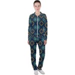 Flowers Pattern Design Abstract Casual Jacket and Pants Set