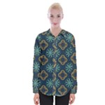 Flowers Pattern Design Abstract Womens Long Sleeve Shirt