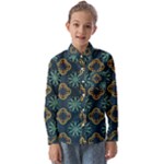 Flowers Pattern Design Abstract Kids  Long Sleeve Shirt