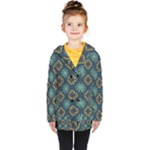 Flowers Pattern Design Abstract Kids  Double Breasted Button Coat