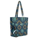 Flowers Pattern Design Abstract Everyday Shoulder Bag with Pouch Bag