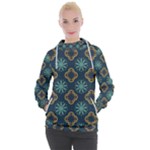 Flowers Pattern Design Abstract Women s Hooded Pullover