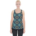 Flowers Pattern Design Abstract Piece Up Tank Top