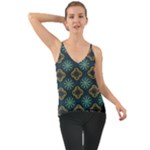 Flowers Pattern Design Abstract Chiffon Cami