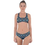 Flowers Pattern Design Abstract Criss Cross Bikini Set