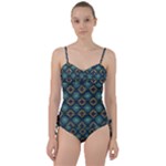 Flowers Pattern Design Abstract Sweetheart Tankini Set