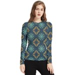 Flowers Pattern Design Abstract Women s Long Sleeve Rash Guard