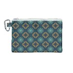 Flowers Pattern Design Abstract Canvas Cosmetic Bag (Medium)