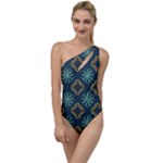 Flowers Pattern Design Abstract To One Side Swimsuit