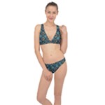 Flowers Pattern Design Abstract Classic Banded Bikini Set 