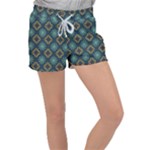 Flowers Pattern Design Abstract Women s Velour Lounge Shorts