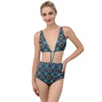 Flowers Pattern Design Abstract Tied Up Two Piece Swimsuit