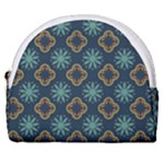 Flowers Pattern Design Abstract Horseshoe Style Canvas Pouch