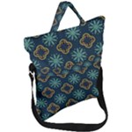 Flowers Pattern Design Abstract Fold Over Handle Tote Bag