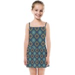 Flowers Pattern Design Abstract Kids  Summer Sun Dress