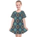 Flowers Pattern Design Abstract Kids  Smock Dress