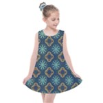 Flowers Pattern Design Abstract Kids  Summer Dress