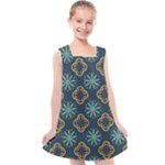 Flowers Pattern Design Abstract Kids  Cross Back Dress