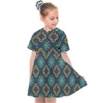 Flowers Pattern Design Abstract Kids  Sailor Dress